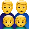 Family: Man, Man, Boy, Boy Emoji 👨‍👨‍👦‍👦 image - Apple style
