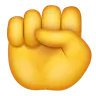 Emoji Pugno alzato ✊ image - WhatsApp style