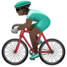 Person Biking: Dark Skin Tone Emoji 🚴🏿 image - WhatsApp style