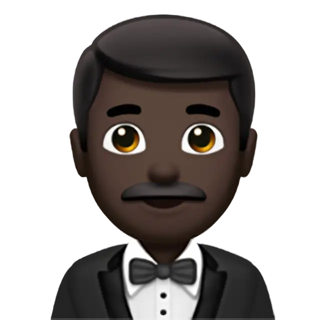 Man In Tuxedo: Dark Skin Tone