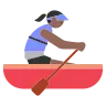 Woman Rowing Boat: Medium-Dark Skin Tone Emoji 🚣🏾‍♀️ image - Tossface style