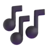 Emoji Più note musicali 🎶 image - Microsoft 3D Fluent style