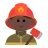 Man Firefighter: Dark Skin Tone