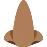 Nose: Medium-Dark Skin Tone Emoji 👃🏾 image - Twitter / X (Twemoji) style