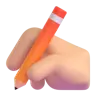 Writing Hand: Medium-Light Skin Tone Emoji ✍🏼 image - Microsoft 3D Fluent style