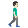 Man Walking Facing Right: Light Skin Tone Emoji 🚶🏻‍♂️‍➡️ image - Google Noto Color style