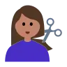 Woman Getting Haircut: Medium Skin Tone Emoji 💇🏽‍♀️ image - Tossface style