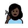 Deaf Woman: Dark Skin Tone Emoji 🧏🏿‍♀️ image - OpenMoji style