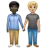 People Holding Hands: Dark Skin Tone, Medium-Light Skin Tone