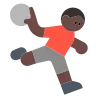 Man Playing Handball: Dark Skin Tone Emoji 🤾🏿‍♂️ image - Tossface style