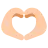 Heart Hands: Light Skin Tone