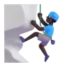 Man Climbing: Dark Skin Tone Emoji 🧗🏿‍♂️ image - Microsoft 3D Fluent style