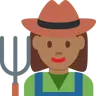 Woman Farmer: Medium-Dark Skin Tone Emoji 👩🏾‍🌾 image - Twitter / X (Twemoji) style