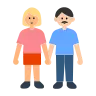 Woman And Man Holding Hands: Medium-Light Skin Tone, Light Skin Tone Emoji 👩🏼‍🤝‍👨🏻 image - Tossface style
