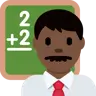 Man Teacher: Dark Skin Tone Emoji 👨🏿‍🏫 image - Twitter / X (Twemoji) style