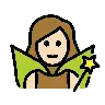 Woman Fairy: Light Skin Tone Emoji 🧚🏻‍♀️ image - OpenMoji style