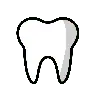 Tooth Emoji 🦷 image - OpenMoji style