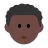 Person: Dark Skin Tone, Curly Hair Emoji 🧑🏿‍🦱 image - Tossface style
