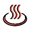 熱水泉 Emoji ♨ image - OpenMoji style