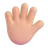 Hand With Fingers Splayed: Medium-Light Skin Tone