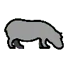 Nilpferd Emoji 🦛 image - OpenMoji style