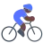 Man Biking: Dark Skin Tone