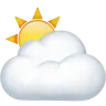 Sonne hinter der Wolke Emoji ⛅ image - Apple style