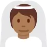 Person With Veil: Medium-Dark Skin Tone Emoji 👰🏾 image - Twitter / X (Twemoji) style