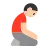 Man Kneeling: Light Skin Tone