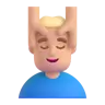 Man Getting Massage: Medium-Light Skin Tone Emoji 💆🏼‍♂️ image - Microsoft 3D Fluent style