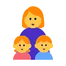 Family: Woman, Girl, Boy Emoji 👩‍👧‍👦 image - Tossface style
