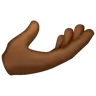 Palm Up Hand: Medium-Dark Skin Tone Emoji 🫴🏾 image - WhatsApp style