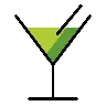鸡尾酒杯 Emoji 🍸 image - OpenMoji style