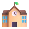 中学 Emoji 🏫 image - Microsoft 3D Fluent style