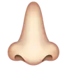 Nose: Light Skin Tone Emoji 👃🏻 image - WhatsApp style