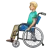 Man In Manual Wheelchair: Medium-Light Skin Tone