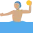 Man Playing Water Polo: Medium Skin Tone
