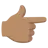 Backhand Index Pointing Right: Medium Skin Tone