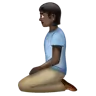 Person Kneeling: Dark Skin Tone Emoji 🧎🏿 image - WhatsApp style