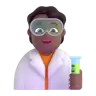 Scientist: Medium-Dark Skin Tone Emoji 🧑🏾‍🔬 image - Microsoft 3D Fluent style