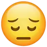 Pensive Face Emoji 😔 image - WhatsApp style