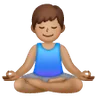 Man In Lotus Position: Medium Skin Tone Emoji 🧘🏽‍♂️ image - Samsung style