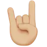 Sign Of The Horns: Medium-Light Skin Tone Emoji 🤘🏼 image - Apple style