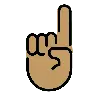 Index Pointing Up: Medium Skin Tone Emoji ☝🏽 image - OpenMoji style