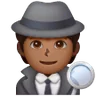 Detective: Medium-Dark Skin Tone Emoji 🕵🏾 image - Samsung style