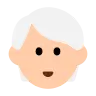 Person: Light Skin Tone, White Hair Emoji 🧑🏻‍🦳 image - Tossface style