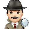 Man Detective: Light Skin Tone Emoji 🕵🏻‍♂️ image - Apple style