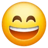 Emoji Volto sorridente con la bocca aperta e gli occhi sorridenti 😄 image - Samsung style