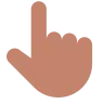 Backhand Index Pointing Up: Medium Skin Tone Emoji 👆🏽 image - Tossface style