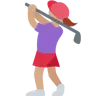 Woman Golfing: Medium Skin Tone Emoji 🏌🏽‍♀️ image - Twitter / X (Twemoji) style